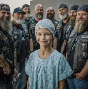 Sześćdziesięciu trzech motocyklistów z rykiem podjechało do sali szpitalnej mojej umierającej córki dokładnie o 19:00, a warkot ich silników rozbrzmiewał echem po cichym korytarzu. Grzmieli idealnie zsynchronizowani przez trzydzieści długich sekund, a potem, równie nagle, wyłączyli silniki i zamilkli.
