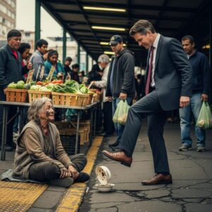 Milioner kopie biedną żebraczkę na targu, nie wiedząc, że jest ona zaginioną matką, której szukał przez całe życie.
