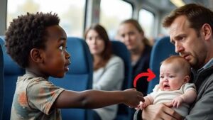 Dziecko miliardera nie przestawało płakać w samolocie. Nikt nie potrafił go uspokoić, aż do czasu, gdy pewien biedny czarnoskóry chłopiec zrobił coś niewiarygodnego...
