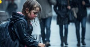 Wszyscy wokół ignorowali drżącego z zimna chłopca, dopóki nie przeszła obok biedna dziewczyna. A potem wydarzyło się coś, co roztopiło ich serca...