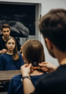 Cienie za linią włosów