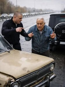 Kilku drogowych bandytów zajechało drogę starszemu mężczyźnie, celowo powodując wypadek, a następnie zaczęło domagać się pieniędzy za „odszkodowanie”. Nie mieli jednak pojęcia, kim był starszy mężczyzna ani co stanie się z nimi za kilka minut.