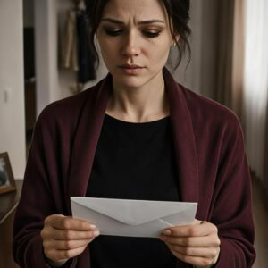 W dniu pogrzebu męża, gdy już włożyłam czarną suknię i przygotowywałam się do wyjścia z domu, otrzymałam tajemniczy list: