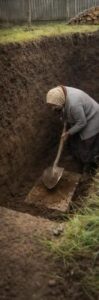„Wszyscy we wsi myśleli, że starsza pani oszalała, gdy zaczęła kopać wielką dziurę na środku swojego podwórka, ale kiedy ludzie zobaczyli, co wykopała, byli w szoku