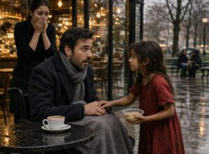 Milioner, który od pięciu lat nie czuł swoich nóg, siedział pewnego zimowego wieczoru przed własną restauracją, przekonany, że jego los został już raz na zawsze przypieczętowany — aż do chwili, gdy bosa, drobna dziewczynka poprosiła o resztki jedzenia i złożyła obietnicę, której nie sposób było zignorować…