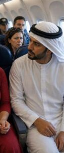 Podczas długiego lotu samolotem, dziecko płakało bez przerwy, niepokojąc wszystkich pasażerów, a biedna matka bezskutecznie próbowała je uspokoić. Wpływowy szejk obserwował ich przez długi czas z niezadowoloną miną, a potem nagle zrobił to...