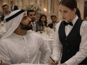Szejch obraził kelnerkę po arabsku przed całą restauracją, uważając ją za głupią dziewczynę, ale zachowanie kelnerki zszokowało wszystkich obecnych, łącznie z szejkiem