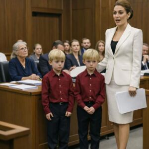 Moja synowa po ponad dziesięciu latach milczenia nagle zażądała pełnej opieki nad moimi wnukami — bliźniakami. To, co wydarzyło się na sali sądowej i co powiedział jeden z chłopców przed sędzią, sprawiło, że wszyscy obecni zamarli w absolutnej ciszy…