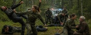 W lesie rabusie napadli na kobietę w mundurze wojskowym i próbowali ją skrzywdzić – nie mieli jednak pojęcia, jak się to skończy.