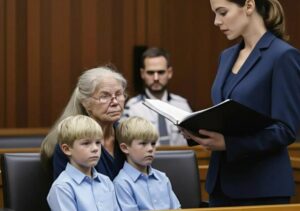 Moja synowa po ponad dziesięciu latach milczenia nagle zażądała pełnej opieki nad moimi wnukami — bliźniakami. To, co wydarzyło się na sali sądowej i co powiedział jeden z chłopców przed sędzią, sprawiło, że wszyscy obecni zamarli w absolutnej ciszy…
