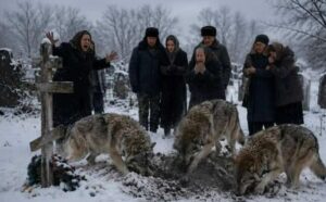 Podczas pogrzebu siedmioletniego chłopca, wilki pojawiły się znikąd i zaczęły rozkopywać świeży grób. Obecni próbowali w panice odpędzić zwierzęta, aż ojciec chłopca nagle nakazał natychmiastowe odkopanie grobu. A potem...