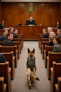 Ciężkie drzwi sali sądowej otworzyły się z przeciągłym skrzypnięciem, które przecięło ciszę niczym ostrze. Dźwięk odbił się od wysokiego sufitu i marmurowych ścian, sprawiając, że wszyscy obecni odruchowo odwrócili głowy.