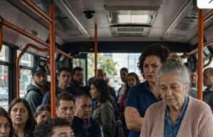 Bezszczelny młody chłopak w autobusie nie tylko odmówił ustąpienia miejsca starszej kobiecie, ale demonstracyjnie położył nogę na siedzeniu, nie mając pojęcia, jaka kara go za chwilę spotka…