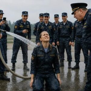 Młodą kobietę zmuszono do uklęknięcia na środku placu apelowego i oblano ją lodowatą wodą na oczach całej jednostki wojskowej. Żołnierze śmiali się i filmowali incydent telefonami… ale żaden z nich nie miał pojęcia, kim naprawdę była ta dziewczyna – ani co wydarzy się tego wieczoru.