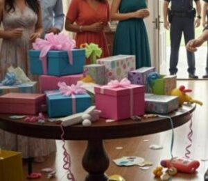 Na moim baby shower teściowa zamieniła uroczystość w scenę jak z koszmaru. Ogłosiła, że sama wybierze imię dla dziecka, a kiedy odmówiłam, wpadła w szał i zniszczyła wszystkie prezenty. Kilka minut później wydarzyło się coś, co zakończyło się tym, że policja wyprowadziła ją w kajdankach…